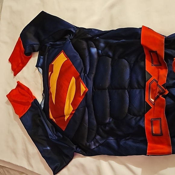 Kids' DC Comics Superman Justice League halloween costume muscle bodysuit Size L - Picture 4 of 17